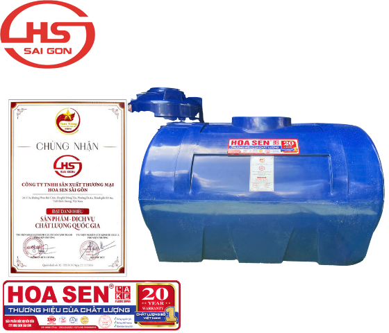 Bồn Nhựa Hoa Sen Nằm 1000L 