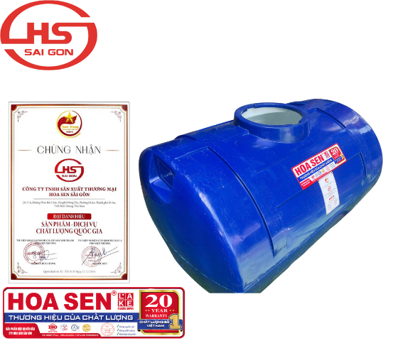 Bồn Nhựa Hoa Sen Nằm 1000L 
