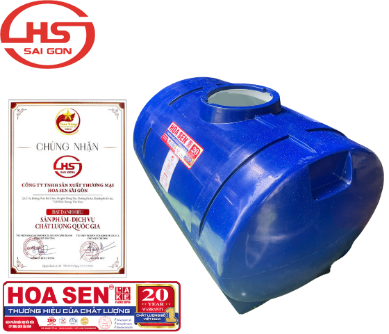 Bồn Nhựa Hoa Sen Nằm 1000L 